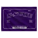 Kansas State Wildcats House Flag Custom Ornate Border Purple Best Selling