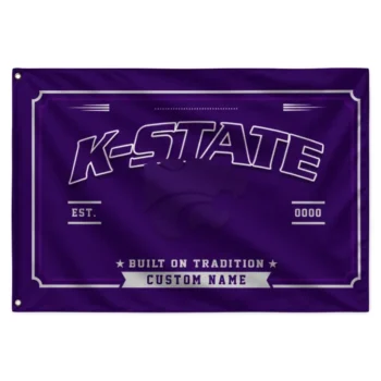 Kansas State Wildcats House Flag Custom Ornate Border Purple Best Selling