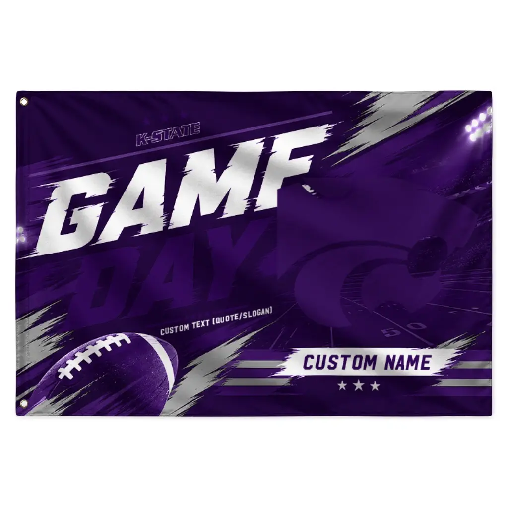 Kansas State Wildcats House Flag Customized Action Streaks Purple Best Selling Kansas State Wildcats House Flag Customized Action Streaks Purple Best Selling