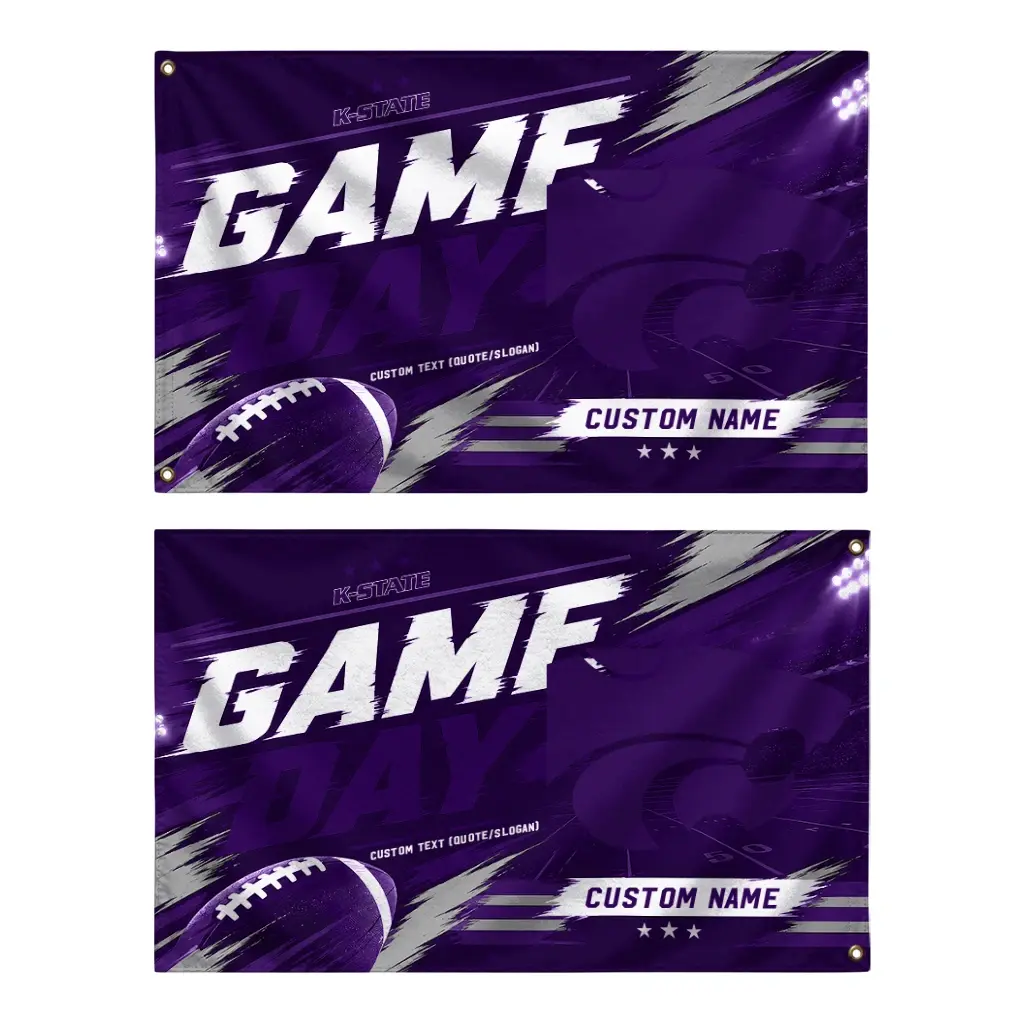 Kansas State Wildcats House Flag Customized Action Streaks Purple Fashion Forward Kansas State Wildcats House Flag Customized Action Streaks Purple Fashion Forward