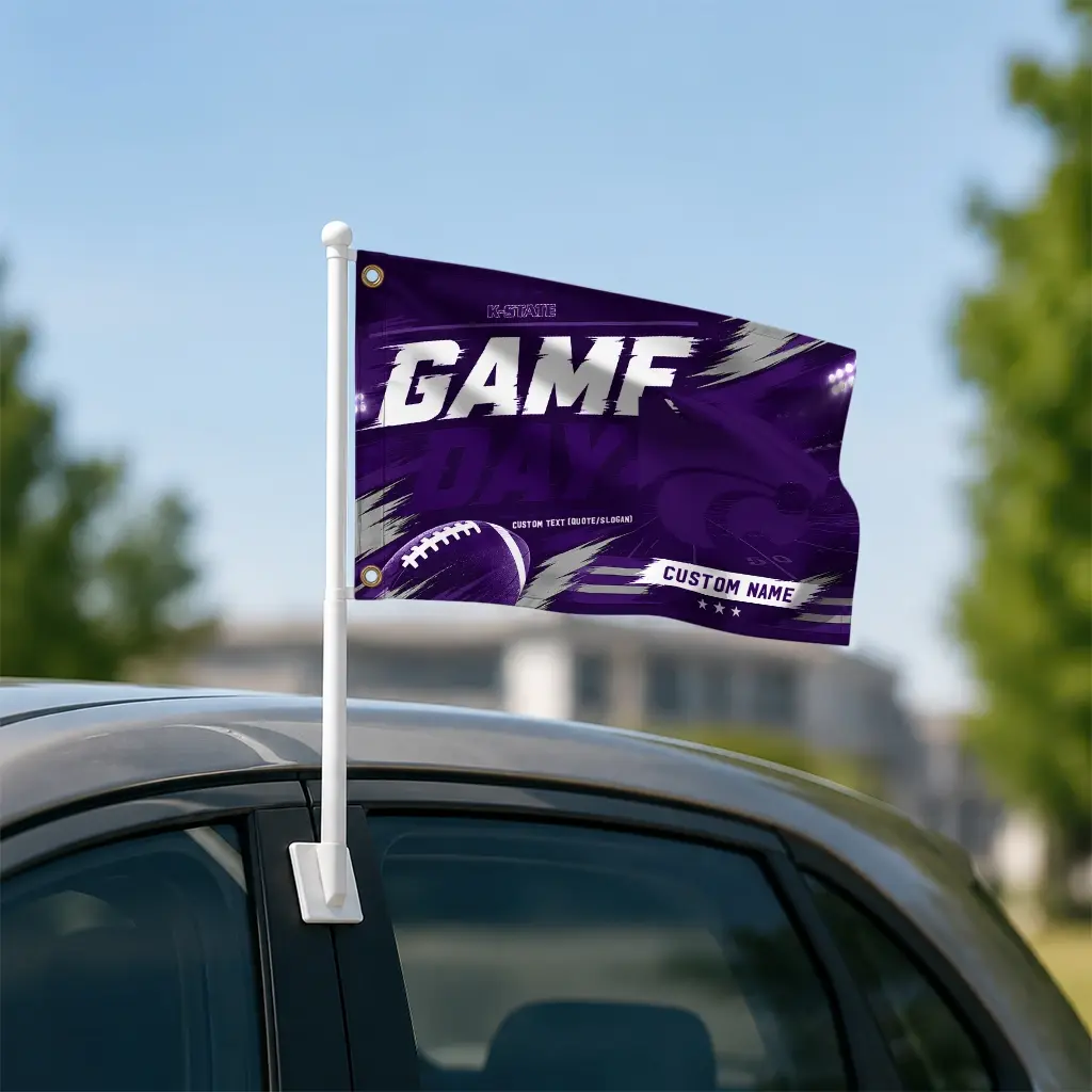 Kansas State Wildcats House Flag Customized Action Streaks Purple Latest Model Kansas State Wildcats House Flag Customized Action Streaks Purple Latest Model