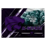 Kansas State Wildcats House Flag Customized Diagonal Stripes Purple Best Selling