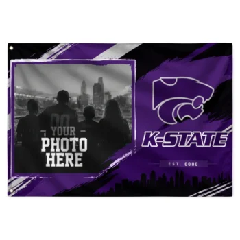 Kansas State Wildcats House Flag Personalized Framed Photo Purple Black Best Selling