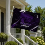 Kansas State Wildcats House Flag Personalized Speed Slashes Purple Best Selling