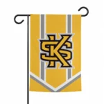 Kennesaw State Owls Garden Flag Custom Chevron Stripes Gold Best Selling