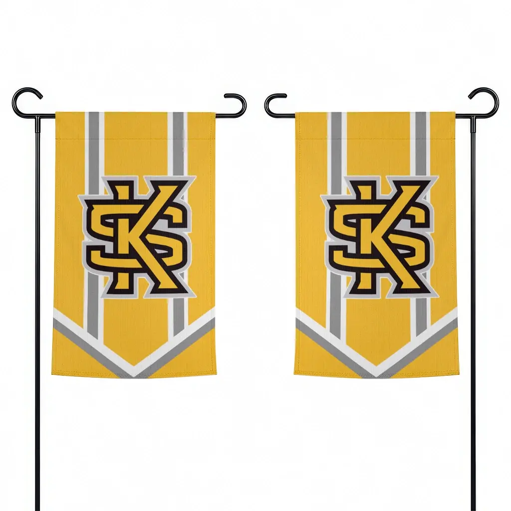 Kennesaw State Owls Garden Flag Custom Chevron Stripes Gold Fashion Forward Kennesaw State Owls Garden Flag Custom Chevron Stripes Gold Fashion Forward