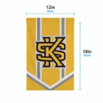 Kennesaw State Owls Garden Flag Custom Chevron Stripes Gold Best Selling