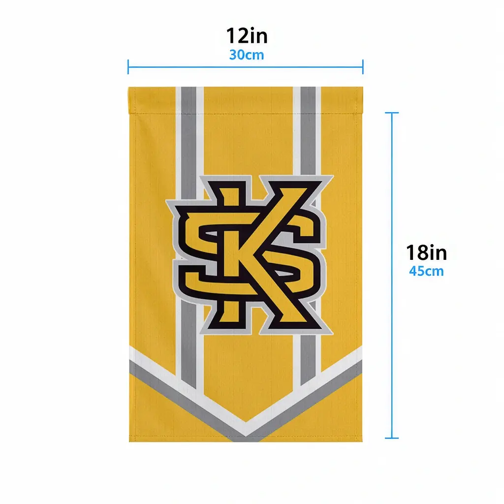 Kennesaw State Owls Garden Flag Custom Chevron Stripes Gold High Quality Kennesaw State Owls Garden Flag Custom Chevron Stripes Gold High Quality