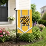 Kennesaw State Owls Garden Flag Custom Chevron Stripes Gold Best Selling