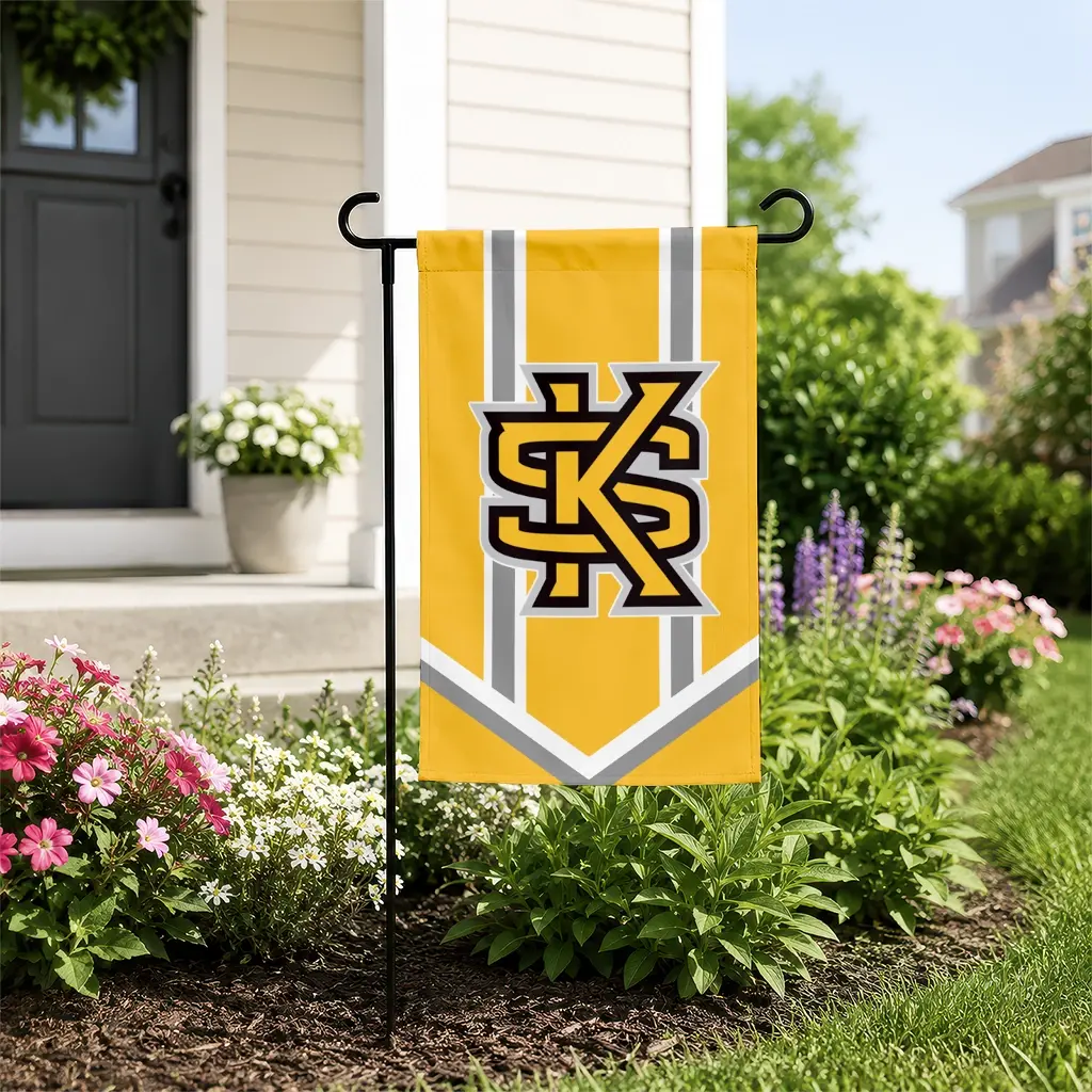 Kennesaw State Owls Garden Flag Custom Chevron Stripes Gold New Arrival Kennesaw State Owls Garden Flag Custom Chevron Stripes Gold New Arrival