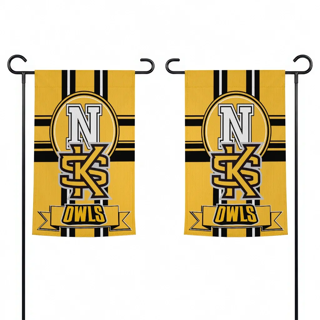 Kennesaw State Owls Garden Flag Custom Circle Medallion Gold Fashion Forward Kennesaw State Owls Garden Flag Custom Circle Medallion Gold Fashion Forward
