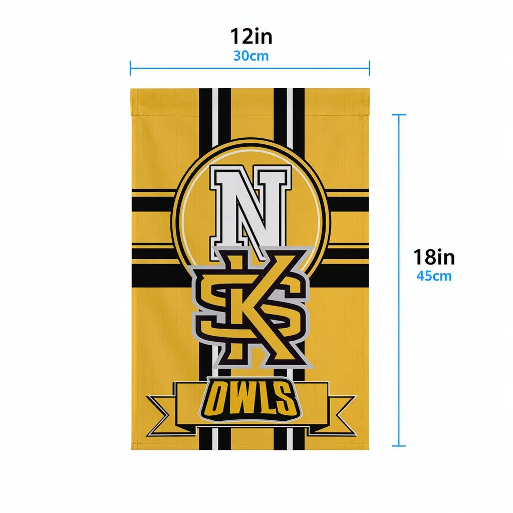 Kennesaw State Owls Garden Flag Custom Circle Medallion Gold High Quality Kennesaw State Owls Garden Flag Custom Circle Medallion Gold High Quality