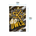 Kennesaw State Owls Garden Flag Customized Glowing Star Gold Best Selling