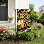 Kennesaw State Owls Garden Flag Customized Glowing Star Gold Best Selling