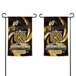 Kennesaw State Owls Garden Flag Customized Swirl Vortex Gold Best Selling