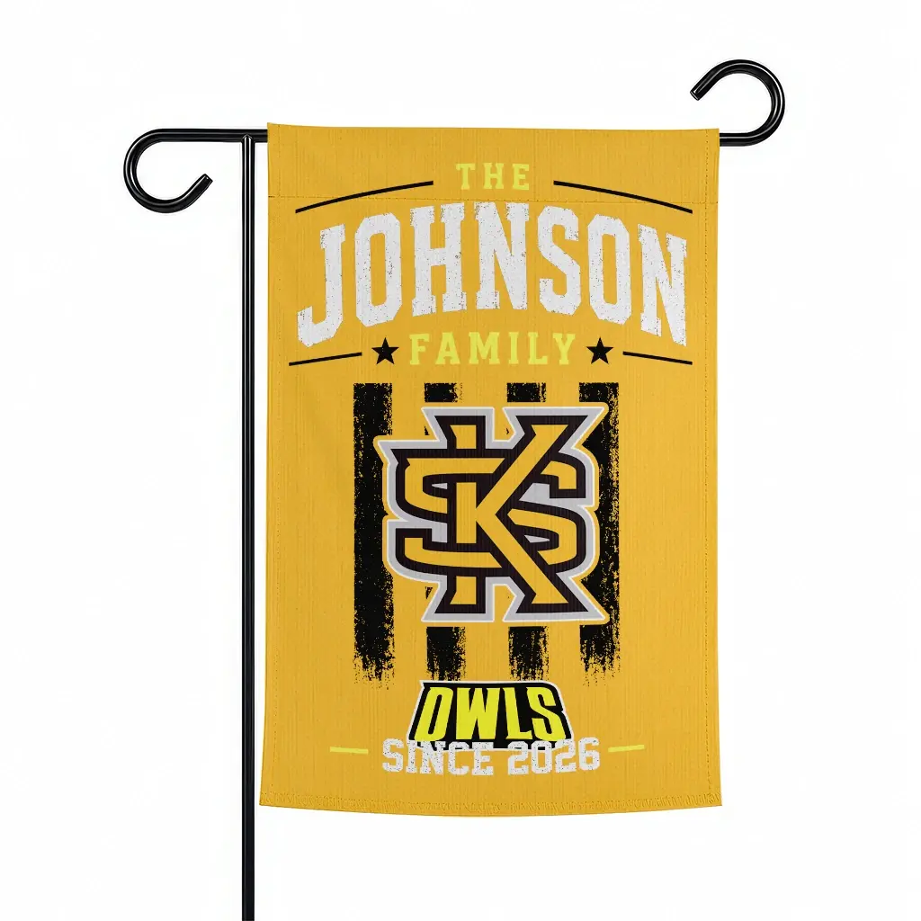 Kennesaw State Owls Garden Flag Personalized Distressed Stripes Gold Best Selling Kennesaw State Owls Garden Flag Personalized Distressed Stripes Gold Best Selling