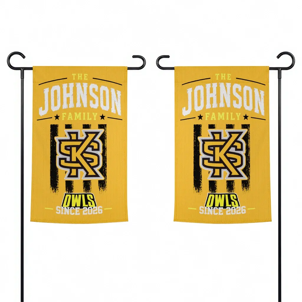 Kennesaw State Owls Garden Flag Personalized Distressed Stripes Gold Fashion Forward Kennesaw State Owls Garden Flag Personalized Distressed Stripes Gold Fashion Forward