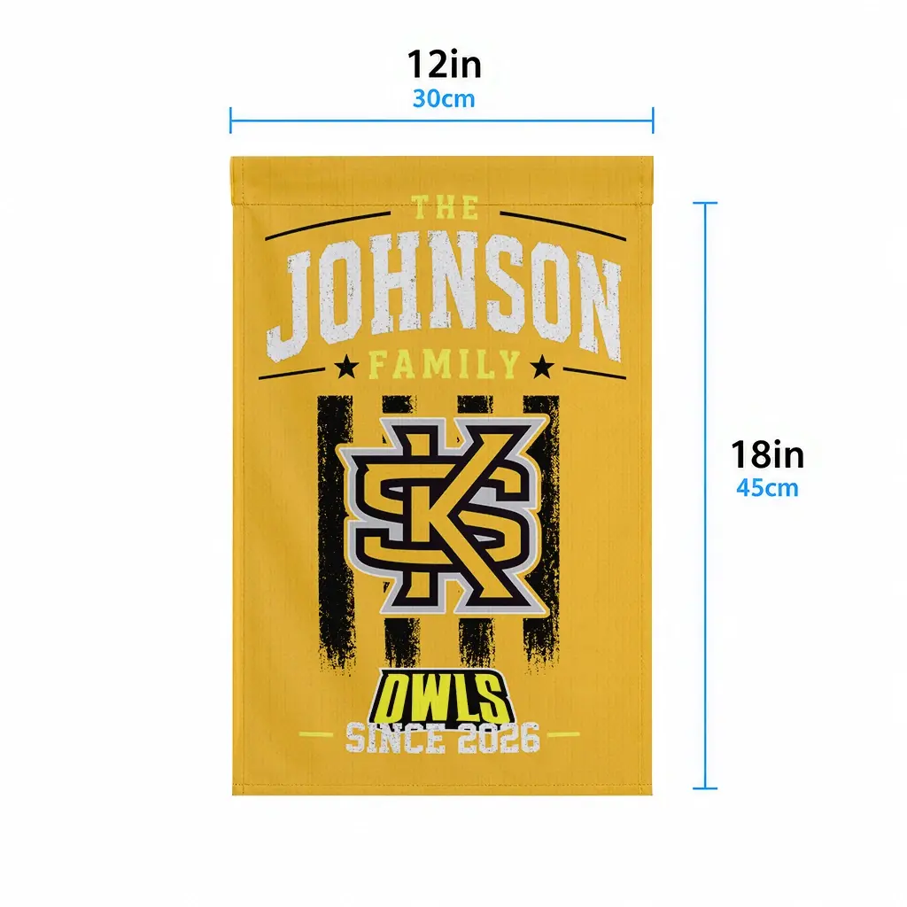 Kennesaw State Owls Garden Flag Personalized Distressed Stripes Gold High Quality Kennesaw State Owls Garden Flag Personalized Distressed Stripes Gold High Quality