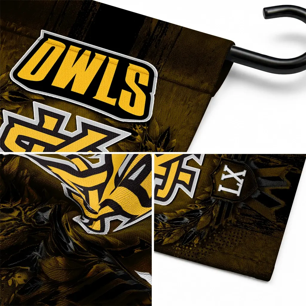 Kennesaw State Owls Garden Flag Personalized Laurel Wreath Gold Latest Model Kennesaw State Owls Garden Flag Personalized Laurel Wreath Gold Latest Model