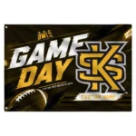 Kennesaw State Owls House Flag Customized Action Streaks Gold Best Selling