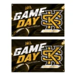 Kennesaw State Owls House Flag Customized Action Streaks Gold Best Selling