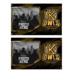 Kennesaw State Owls House Flag Personalized Framed Photo Gold Black Best Selling