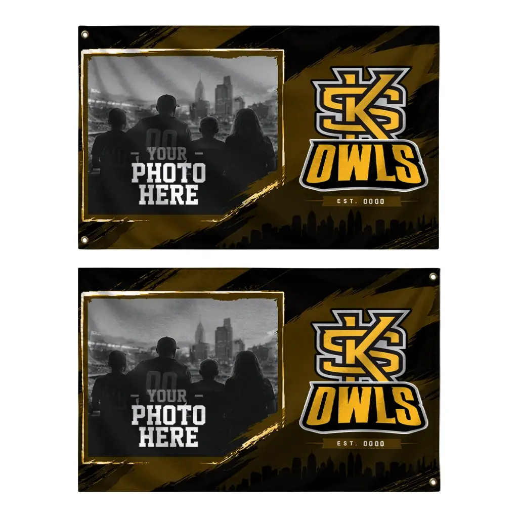 Kennesaw State Owls House Flag Personalized Framed Photo Gold Black Fashion Forward Kennesaw State Owls House Flag Personalized Framed Photo Gold Black Fashion Forward
