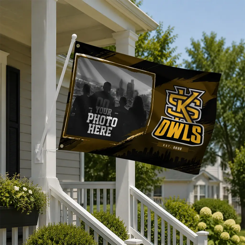 Kennesaw State Owls House Flag Personalized Framed Photo Gold Black New Arrival Kennesaw State Owls House Flag Personalized Framed Photo Gold Black New Arrival