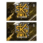 Kennesaw State Owls House Flag Personalized Speed Slashes Gold Best Selling