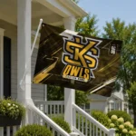 Kennesaw State Owls House Flag Personalized Speed Slashes Gold Best Selling