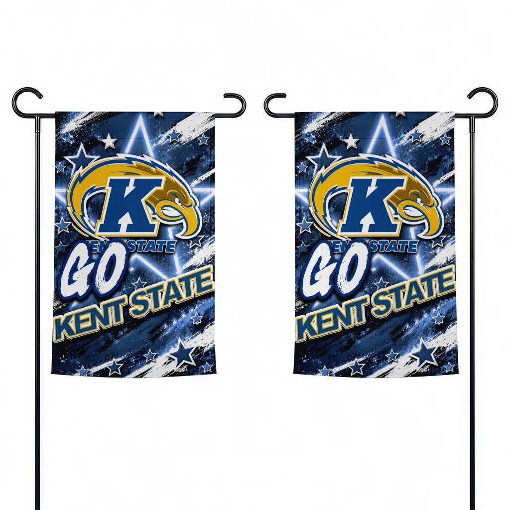 Kent State Golden Flashes Garden Flag Custom Glowing Star Navy Blue Fashion Forward Kent State Golden Flashes Garden Flag Custom Glowing Star Navy Blue Fashion Forward