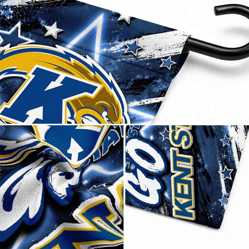 Kent State Golden Flashes Garden Flag Custom Glowing Star Navy Blue Latest Model Kent State Golden Flashes Garden Flag Custom Glowing Star Navy Blue Latest Model