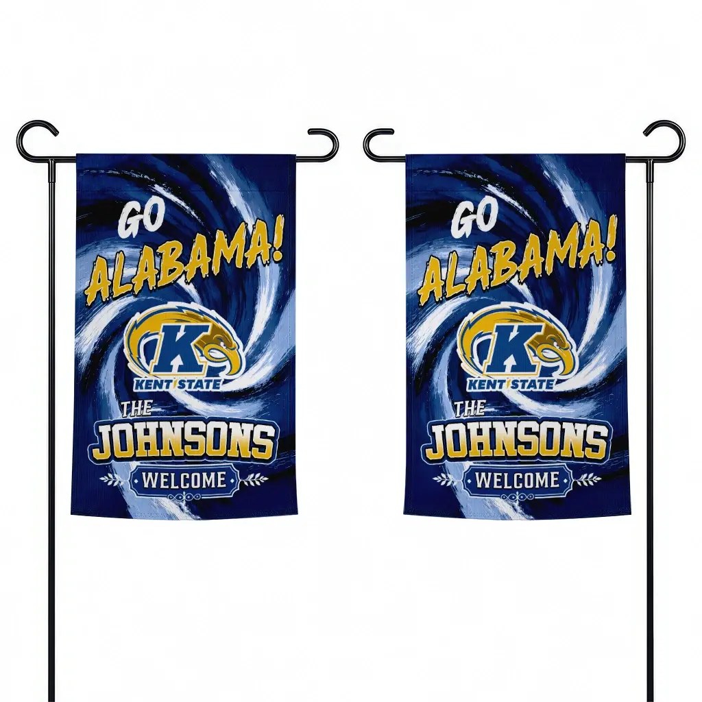 Kent State Golden Flashes Garden Flag Custom Swirl Vortex Navy Blue Fashion Forward Kent State Golden Flashes Garden Flag Custom Swirl Vortex Navy Blue Fashion Forward