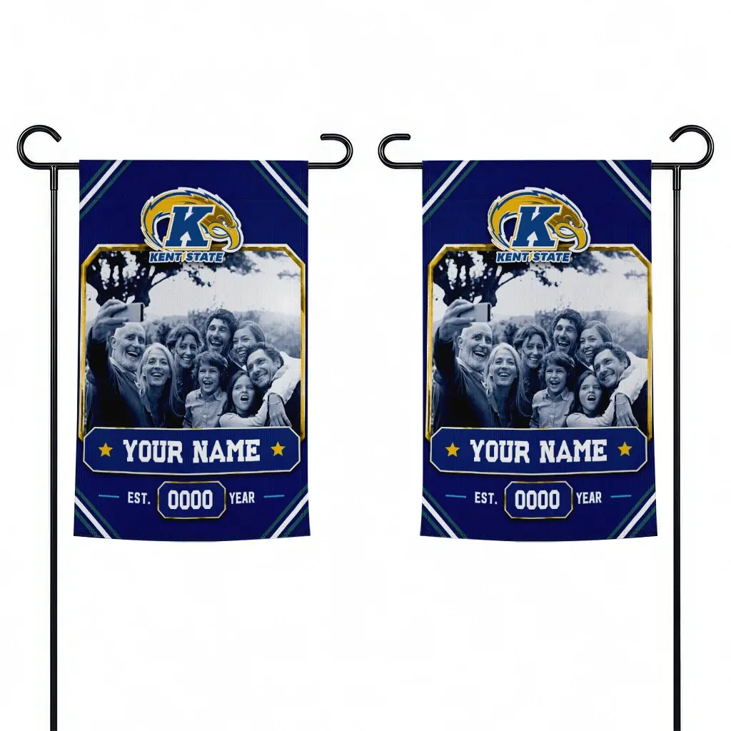 Kent State Golden Flashes Garden Flag Customized Photo Frame Navy Blue Fashion Forward Kent State Golden Flashes Garden Flag Customized Photo Frame Navy Blue Fashion Forward