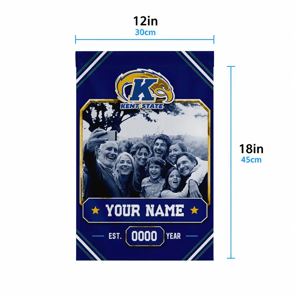Kent State Golden Flashes Garden Flag Customized Photo Frame Navy Blue High Quality Kent State Golden Flashes Garden Flag Customized Photo Frame Navy Blue High Quality
