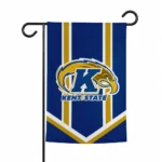 Kent State Golden Flashes Garden Flag Personalized Chevron Stripes Navy Blue Best Selling