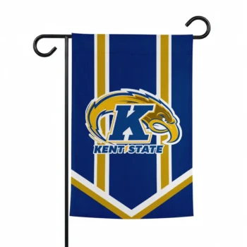 Kent State Golden Flashes Garden Flag Personalized Chevron Stripes Navy Blue Best Selling