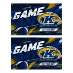 Kent State Golden Flashes House Flag Custom Action Streaks Navy Blue Best Selling
