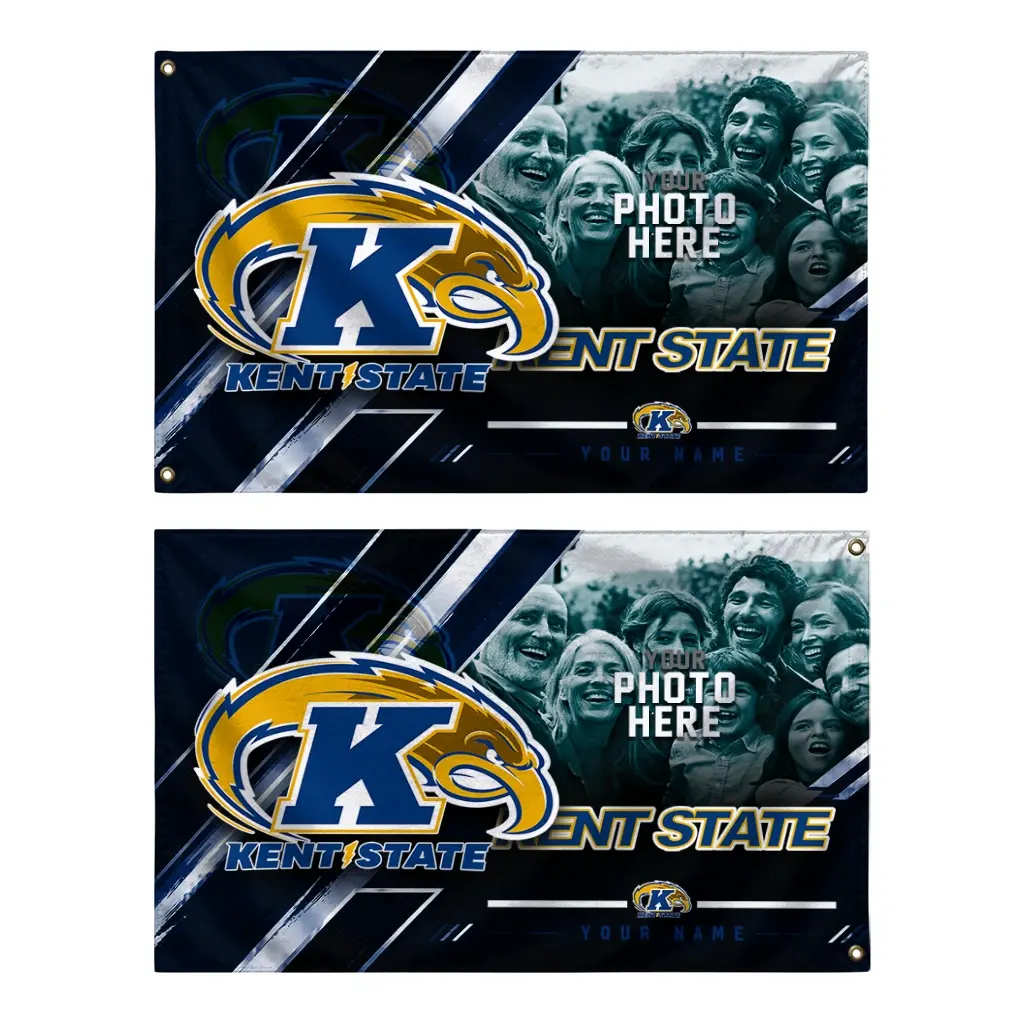 Kent State Golden Flashes House Flag Custom Diagonal Stripes Navy Blue Fashion Forward Kent State Golden Flashes House Flag Custom Diagonal Stripes Navy Blue Fashion Forward