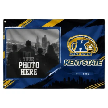 Kent State Golden Flashes House Flag Customized Framed Photo Navy Blue Black Best Selling
