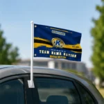 Kent State Golden Flashes House Flag Personalized Brushed Streaks Navy Blue Best Selling
