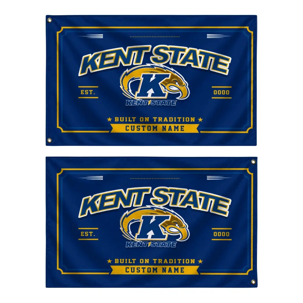 Kent State Golden Flashes House Flag Personalized Ornate Border Navy Blue Fashion Forward Kent State Golden Flashes House Flag Personalized Ornate Border Navy Blue Fashion Forward