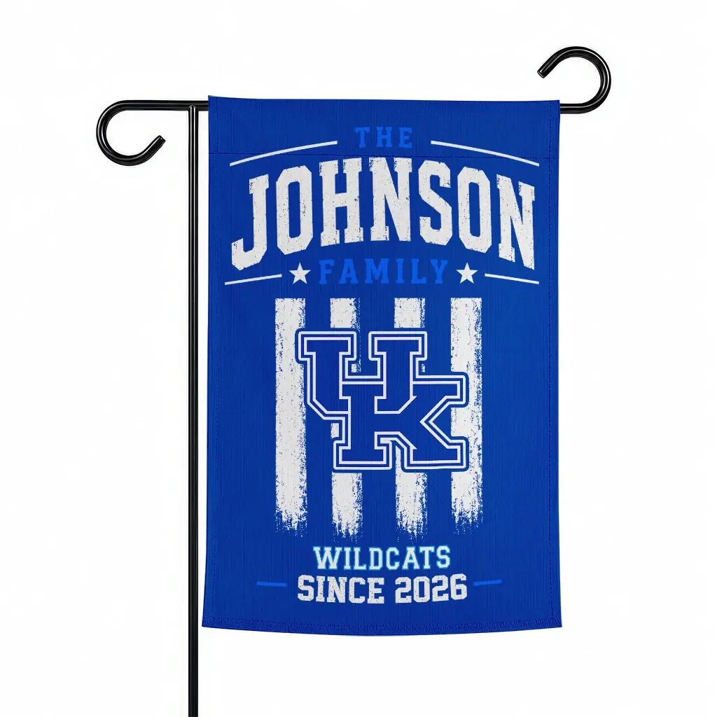 Kentucky Wildcats Garden Flag Customized Distressed Stripes Blue Best Selling Kentucky Wildcats Garden Flag Customized Distressed Stripes Blue Best Selling