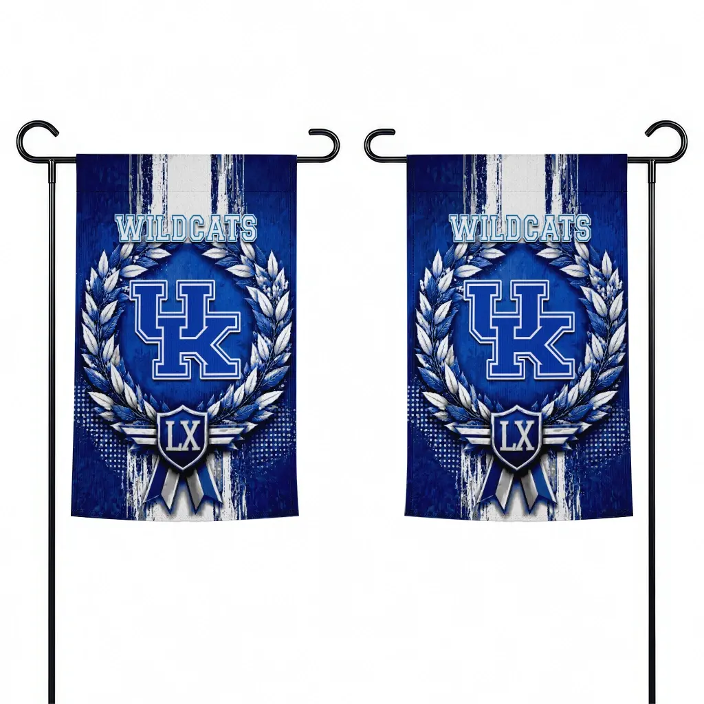 Kentucky Wildcats Garden Flag Customized Laurel Wreath Blue Fashion Forward Kentucky Wildcats Garden Flag Customized Laurel Wreath Blue Fashion Forward