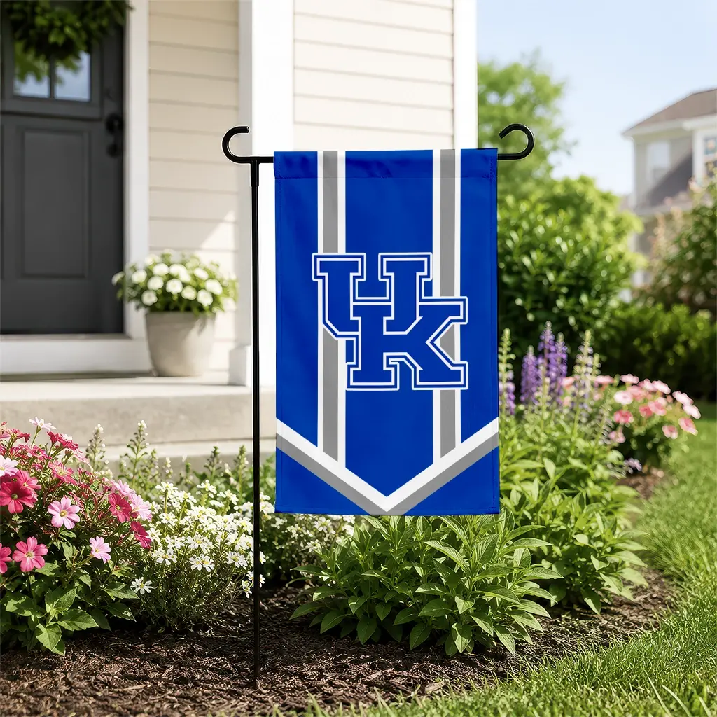 Kentucky Wildcats Garden Flag Personalized Chevron Stripes Blue New Arrival Kentucky Wildcats Garden Flag Personalized Chevron Stripes Blue New Arrival