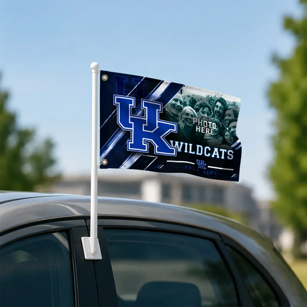 Kentucky Wildcats House Flag Custom Diagonal Stripes Blue Latest Model Kentucky Wildcats House Flag Custom Diagonal Stripes Blue Latest Model