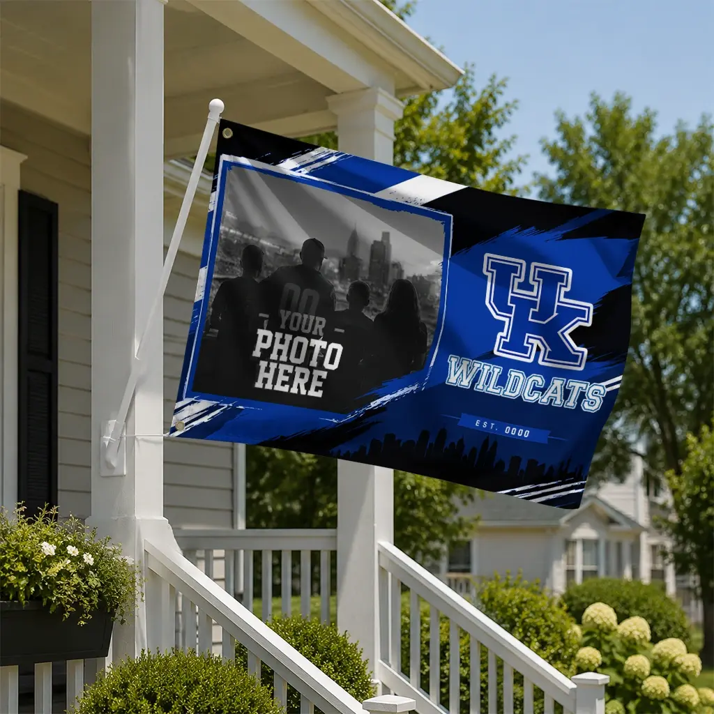 Kentucky Wildcats House Flag Customized Framed Photo Blue Black New Arrival Kentucky Wildcats House Flag Customized Framed Photo Blue Black New Arrival