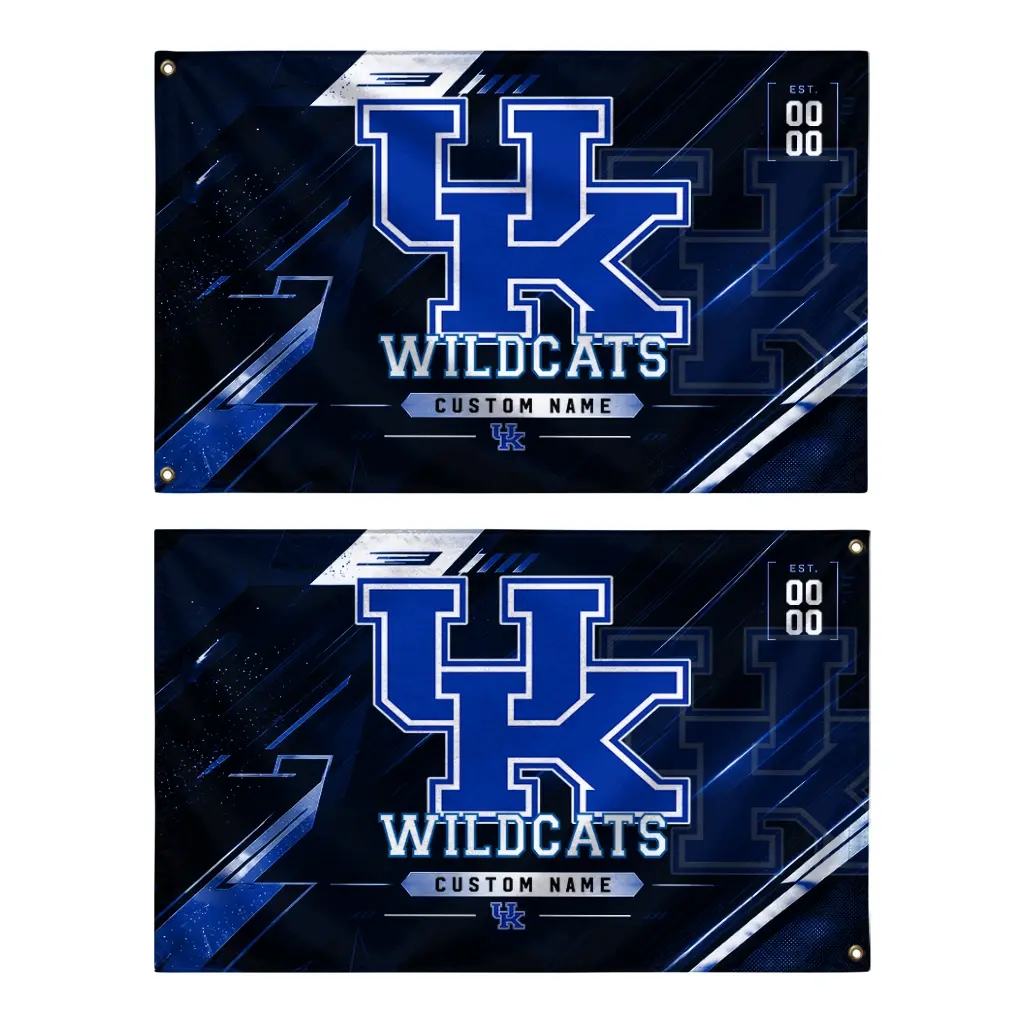 Kentucky Wildcats House Flag Customized Speed Slashes Blue Fashion Forward Kentucky Wildcats House Flag Customized Speed Slashes Blue Fashion Forward
