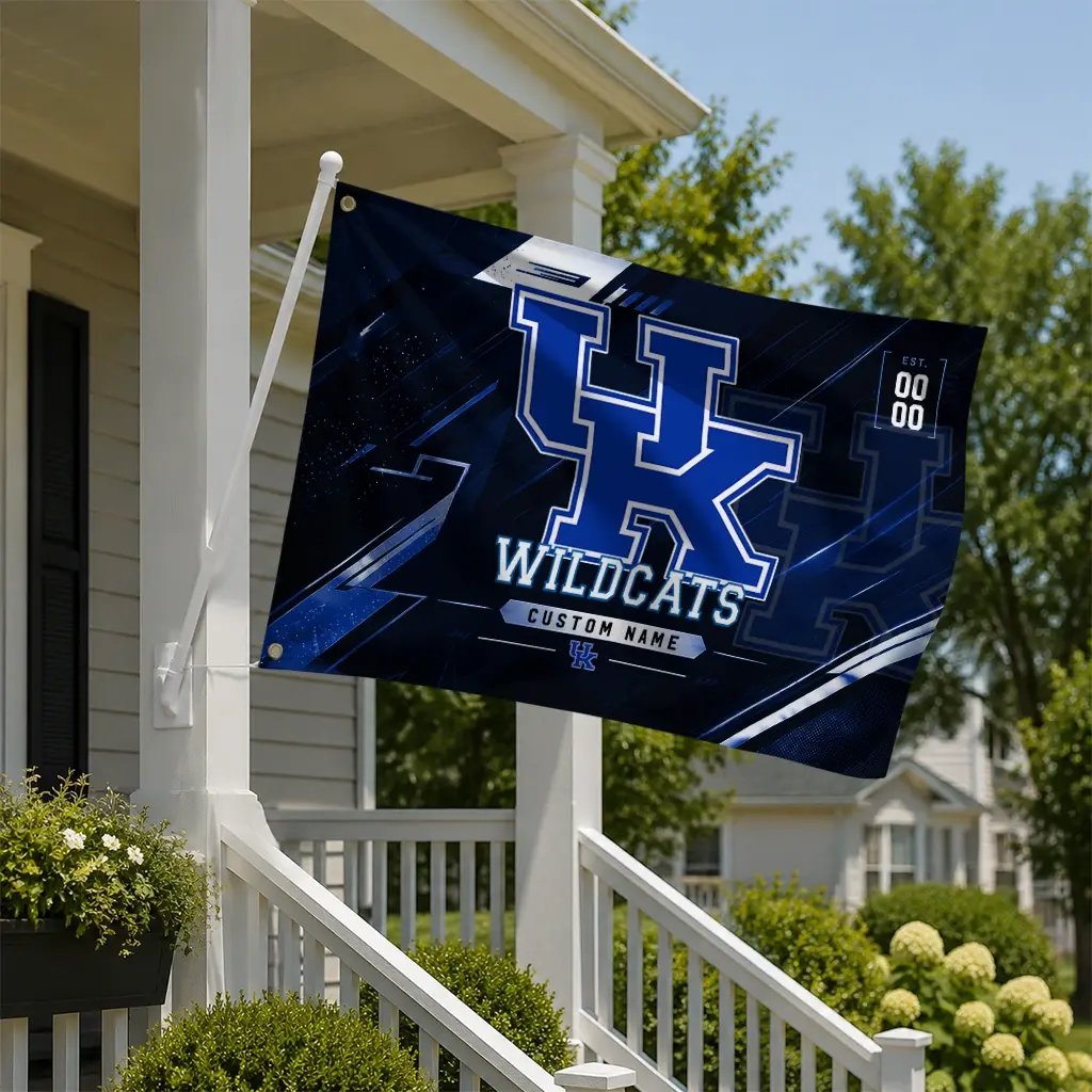 Kentucky Wildcats House Flag Customized Speed Slashes Blue New Arrival Kentucky Wildcats House Flag Customized Speed Slashes Blue New Arrival