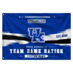 Kentucky Wildcats House Flag Personalized Brushed Streaks Blue Best Selling